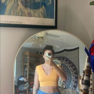 Urban Outfitters Mustard Crop Top